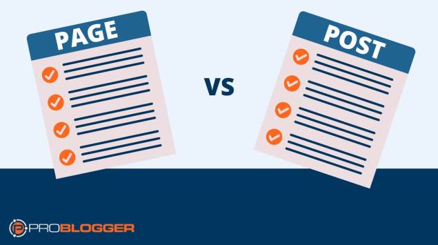 The difference between pages and posts