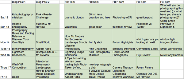 Darren's low-tech editorial schedule